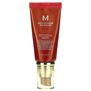 ВВ Крем Матирующий С Идеальным Покрытием Missha M Perfect Cover BB Cream SPF42 PA+++ (50ml, 25 оттенок - теплый беж)