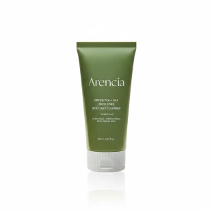 Гель для умывания лица с зеленым чаем Arencia Green Tea + LHA Deep Pore Rice Cake Cleanser 150g