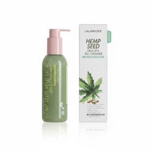 Пенка для умывания с центеллой Lalarecipe Hemp Seed Mild Cica 3 in1 Cleanser 200ml