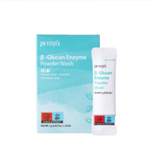 Ензимна пудра для вмивання з бета-глюканом Petitfee Beta-Glucan Enzyme Powder Wash 1 g × 20 ea 