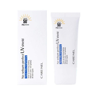 Сонцезахисний крем для обличчя CARENEL No sebum perfect UV shield SPF 50+ / PA++++ 50ml