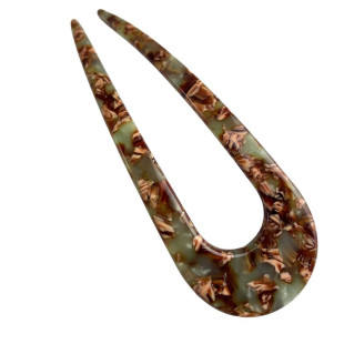 Заколка для волос France hair clip U-shaped Marble-Blue 11cm