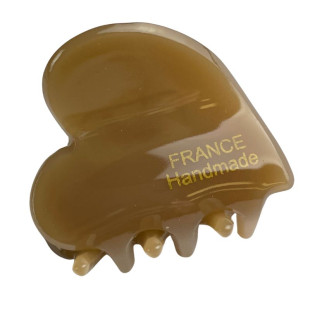 Заколка для волос CHACOTT France hair clip Heart Dark Beige 3,5x3см