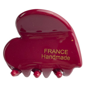 Заколка для волос CHACOTT France hair clip Heart Marsala 3,5x3см