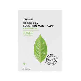 Тканинна маска для обличчя LEBELAGE GREEN TEA SOLUTION MASK  23g