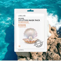 Тканинна маска для обличчя Lebelage Pearl Solution Mask  23g, фото 4