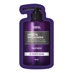 Кондиционер для волос с ароматом белого мускуса KUNDAL Honey & Macadamia Protein Treatment - White Musk 10ml