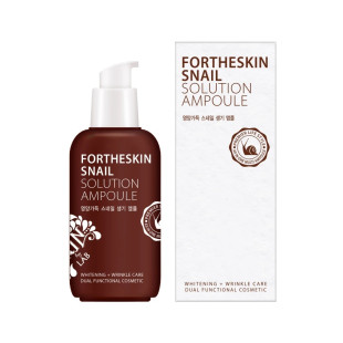 Ампульная сыворотка для лица с муцином улитка Fortheskin Snail Solution Ampoule 100ml