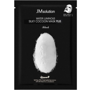 Тканинна маска для обличчя з чорним коконом JMSOLUTION WATER LUMINOUS SILKY COCOON MASK Black