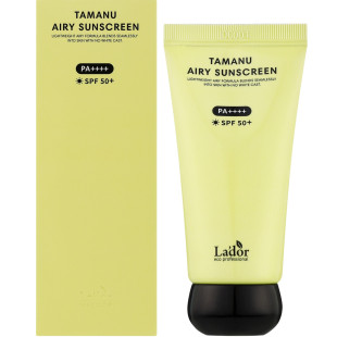 Легкий сонцезахисний крем з олією таману La'dor Tamanu Airy Sunscreen SPF 50+ PA++++ 50ml