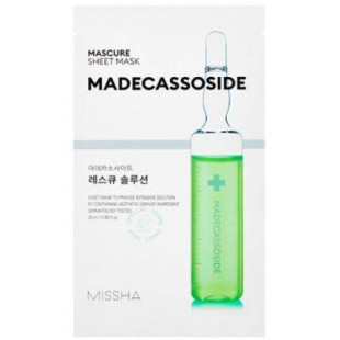 Маска Для Лица Успокаивающая С Мадекасосидом Missha Mascure Rescue Solution Sheet Mask Madecassosi