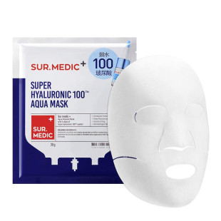 Маска тканинна зволожуюча Neogen Sur. Medic+ Super Hyaluronic 100 TM Aqua Mask 30 ml (1 маска)