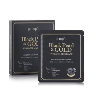 Гидрогелевая маска с экстрактом черного жемчуга и коллоидного золота PETITFEE Black Pearl & Gold Hydroge (1 шт)
