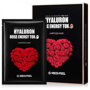 Маска Тканинна З Трояндою Для Омолоджування Шкіри MEDI-PEEL Hyaluron 100 Rose Energy Tox 30ml