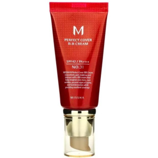 ВВ Крем Матуючий З Ідеальним Покриттям Missha M Perfect Cover BB Cream SPF42 PA+++ (50ml, 31 відтінок - золотий беж)
