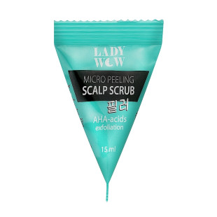Скраб-микропилинг для кожи головы с AHA-кислотами Lady Wow Micro Peeling Scalp Scrub 15ml