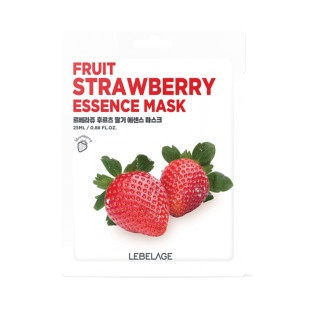 Тканинна маска для обличчя з екстрактом полуниці Lebelage Fruit Strawberry Essence Mask 25ml