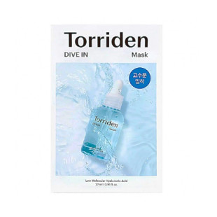 Тканинна маска для обличчя з гіалуроновою кислотою TORRIDEN DIVE-IN Low Molecular Hyaluronic Acid Mask Pack 27ml