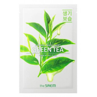 Антиоксидантная маска с экстрактом зеленого чая Saem Natural Green Tea Mask Sheet 21ml