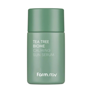 Заспокійлива сонцезахисна сироватка FarmStay Tea Tree Biome Calming Sun Serum 50мл