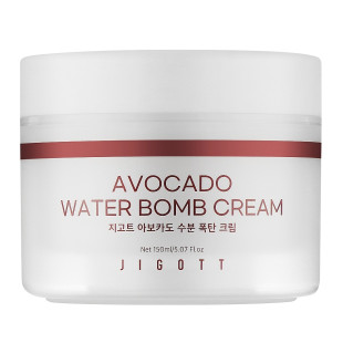 Зволожувальний крем для обличчя з авокадо Jigott Avocado Water bomb Cream 150ml
