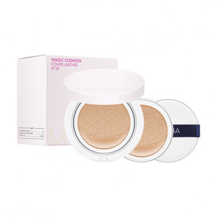 Кушон-крем для создания безупречной кожи +запаска Missha Magic Cushion Cover Lasting Special Set 2