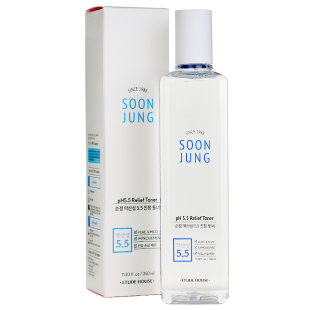 Тонер слабокислотный, успокаивающий Etude House Soon Jung PH 5.5 Relief Toner (#350ml)
