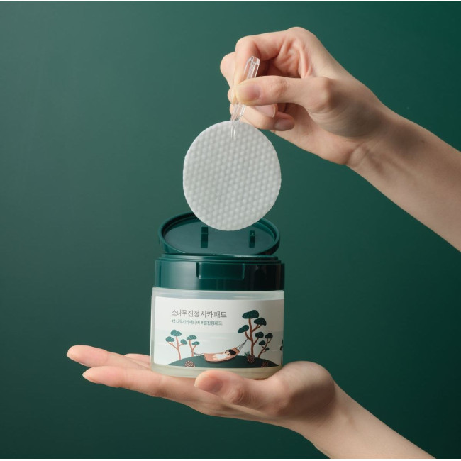 Заспокійливі пілінг-педи з екстрактом голок сосни ROUND LAB Pine Calming Cica Pad 50pcs, фото 3
