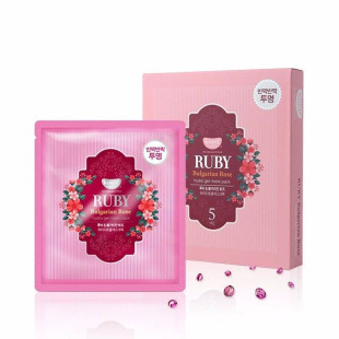 Гідрогелева Маска З Екстрактом Троянди та Рубіновою Пудрою Petitfee Koelf Ruby & Bulgarian Rose 