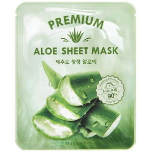 Маска тканевая с экстрактом центели и алоэ Missha Premium Cica Aloe Sheet Mask 21g