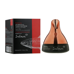 Крем для лица антивозрастной с маслом лосося и пептидами FarmStay Salmon Oil & Peptide Vital Cr