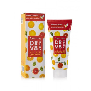 Мультивитаминная очищающая пенка для умывания FARMSTAY DR-V8 VITAMIN FOAM CLEANSING 100ml