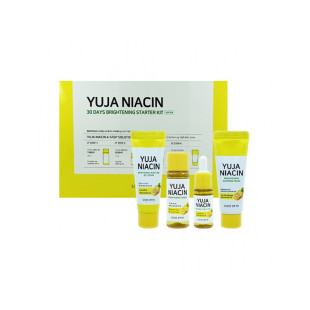 Набір: тонер, сироватка, крем-гель та маска освітлювальні з екстрактом юдзу Some By Mi Yuja Niacin 3