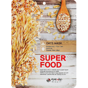 Маска тканинна живильна з екстрактом вівса для обличчя Eyenlip Super Food Oats Mask 23ml