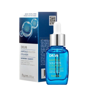 Ампульная омолаживающая сыворотка с коллагеном FarmStay DR.V8 Ampoule Solution Collagen 30ml
