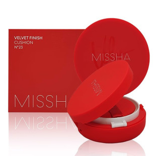 Тональний кушон для обличчя Missha Velvet Finish Cushion SPF50+/PA+++ (23 Середній Бежевий)