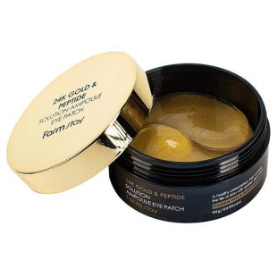 Антивікові патчі гідрогелеві з пептидним комплексом і золотом FARMSTAY 24K GOLD & PEPTIDE SOLUTION AMPOULE EYE PATCH