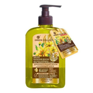 Бальзам-маска для волосся «Додатковий об'єм і сяючий блиск» Green Collection 290ml