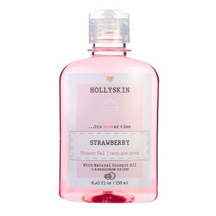 Гель для душу натуральний із ароматом полуниці Hollyskin Strawberry 250ml