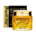 Крем Антивіковий З Колоїдним Золотом І Пептидами FarmStay 24K Gold & Peptide Perfect Ampoule Cream 80ml, фото 2