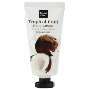 Крем для рук увлажняющий с экстрактом кокоса и маслом ши FarmStay Tropical Fruit Hand Cream Coconut