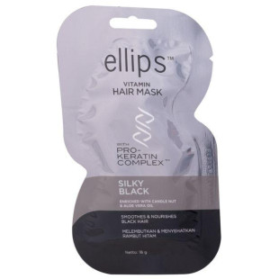 Маска для волосся "Шовкова Ніч" з Про-Кератиновим комплексом Ellips Vitamin Hair Mask Silky Black 18ml