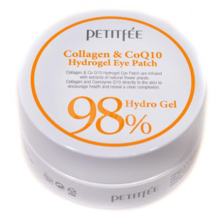 Патчи гидрогелевые Для кожи вокруг глаз С Коллагеном и Коэнзимом Petitfee Collagen 98% & Co Q10 Hyd