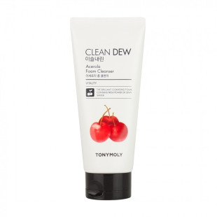 Очищающая пенка для умывания с ацеролом для лица Tony Moly Clean Dew Foam Cleanser Acerola 180ml