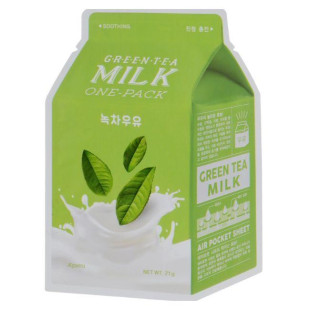 Маска С Молочными Протеинами И Зеленым Чаем  A"pieu Green Tea Milk One-Pack