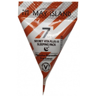 Нічна маска освітляюча May Island 7 Days Secret Vita Plus-10 Sleeping Pack 1шт  5ml