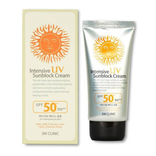 Сонцезахисний крем із арбутином 3W Clinic Intensive UV Sun Block Cream SPF50+ PA+++ 70ml
