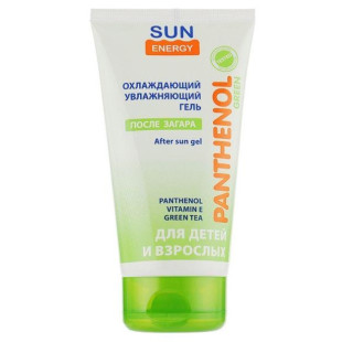 Охолоджуючий гель після засмаги з пантенолом і вітаміном Е Sun Energy Green Panthenol 150ml