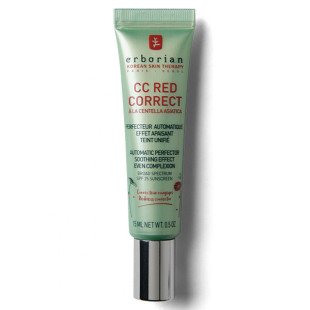 СС-крем корректирующий с зелеными пигментами для лица Erborian СС Red Correct  15ml