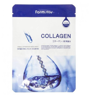 Маска Відновлююча З Колагеном Farmstay Visible Difference Mask Sheet Collagen